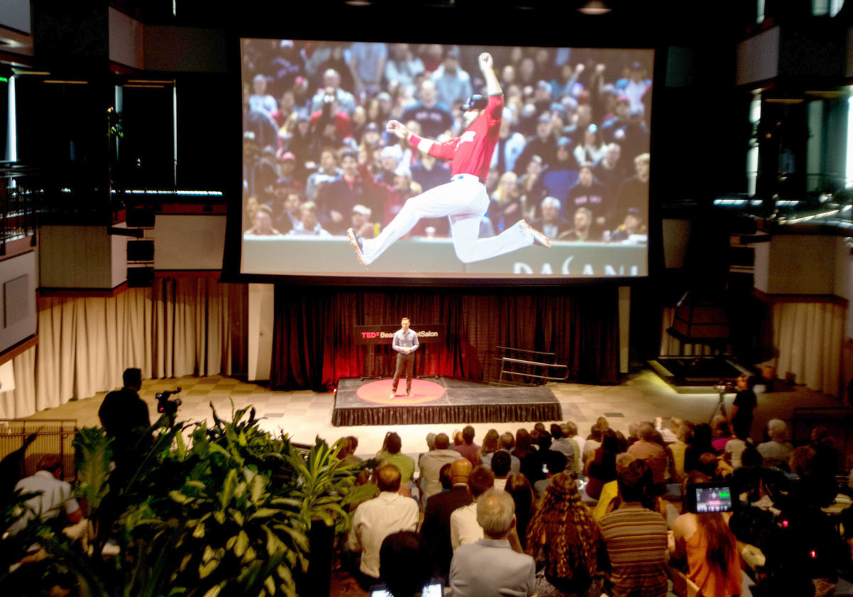 Audience seated for a TEDx salon style talk
